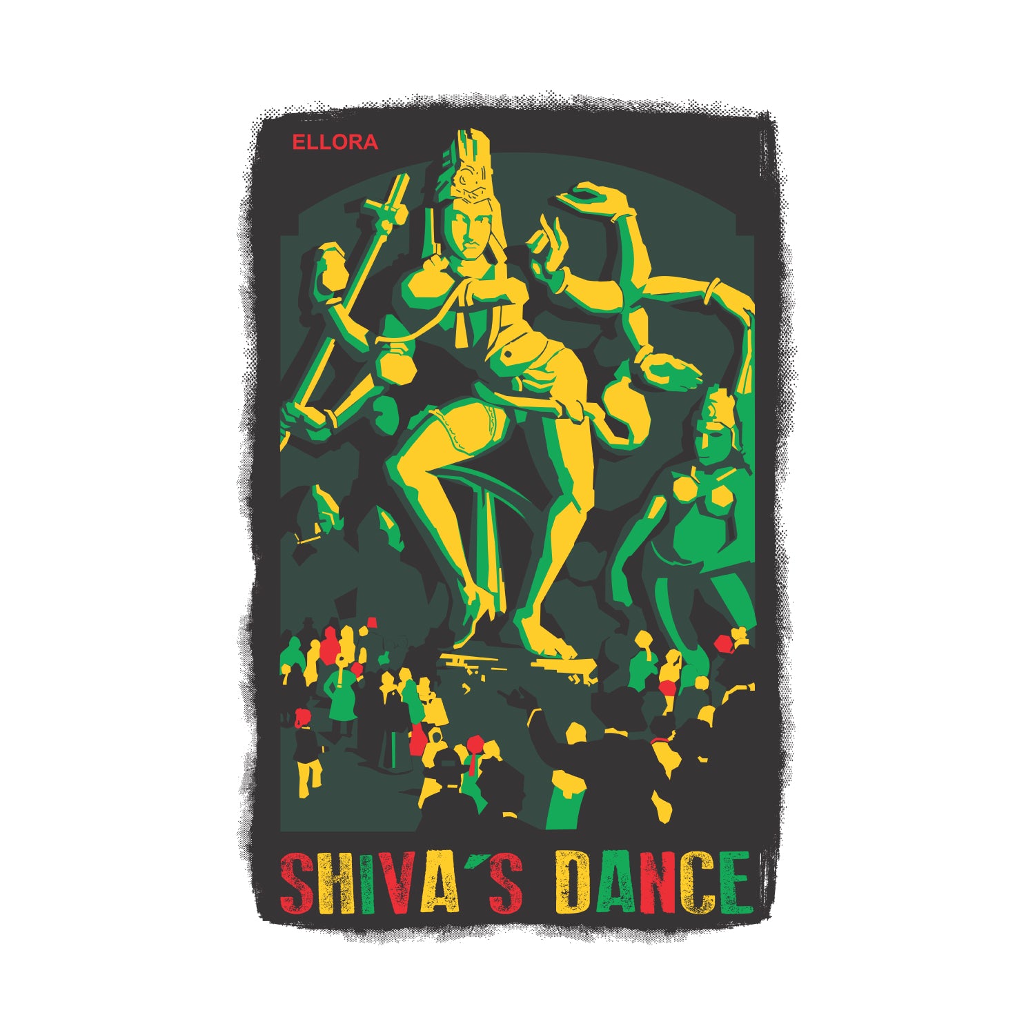 Shiva Dance 100% Cotton Unisex T-Shirt Everyday Casual Wear Original Since 1997 Shipping Globally