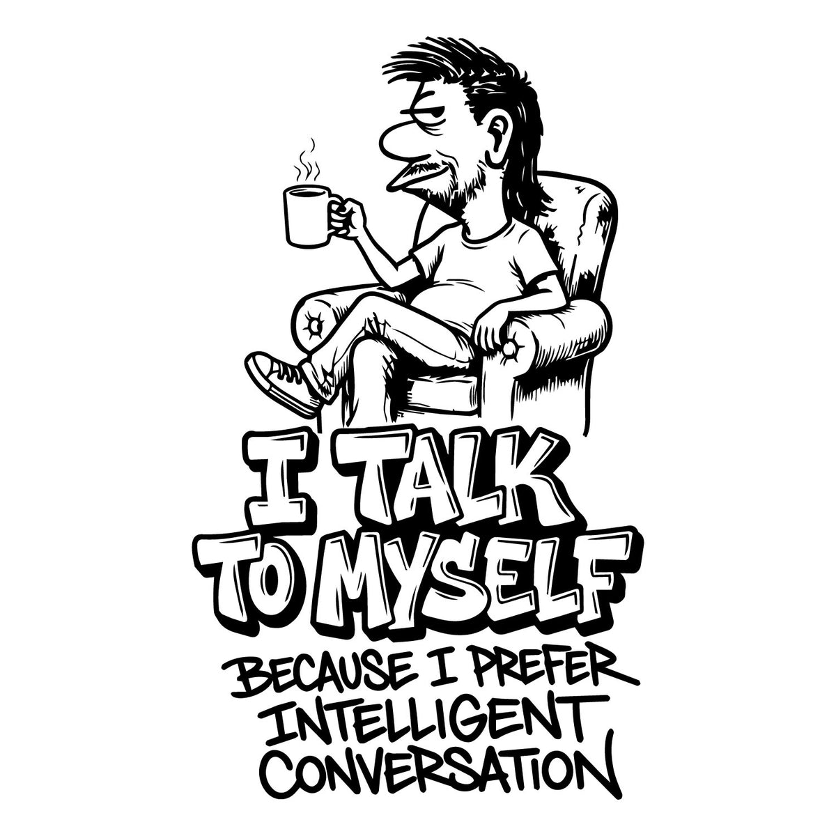 Talk to Myself Men's Cotton T-Shirt Regular Fit Casual Wear Original Since 1997 Shipping Globally