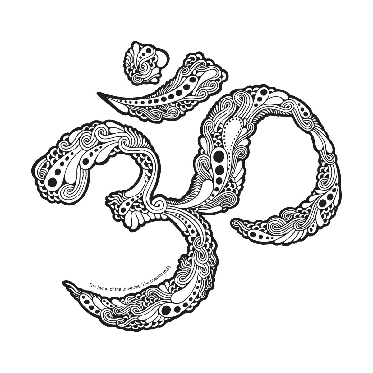 Tantra OM Doodle Graphic Printed Cotton T-Shirt | Spiritual Mandala Art | Casual Wear | Original Since 1997