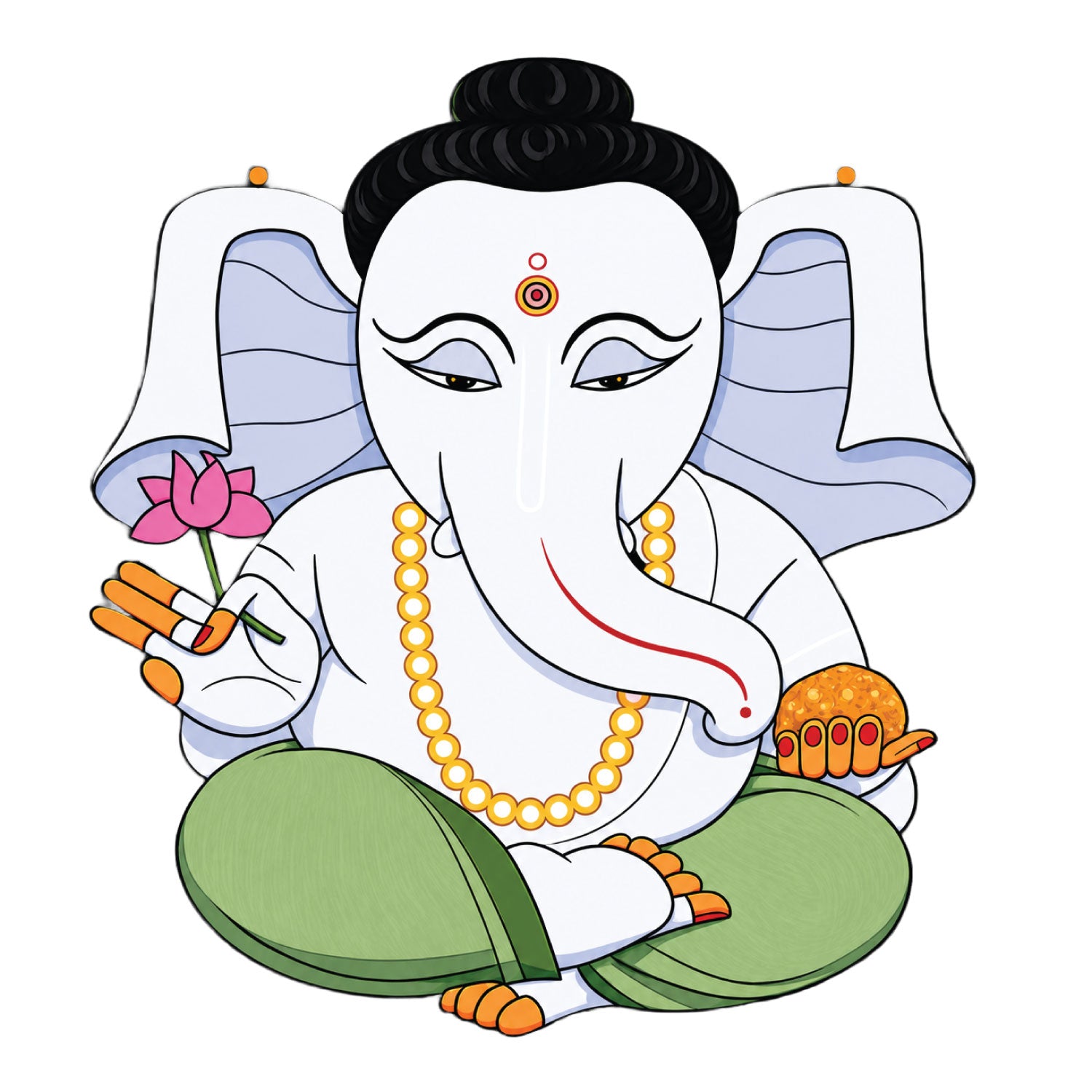 Ganesha Modak 100% Cotton Unisex T-Shirt Everyday Casual Wear Original Since 1997 Shipping Globally
