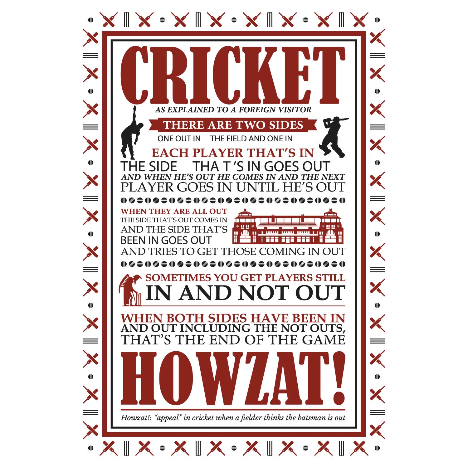 Howzat – Tantra Original Brand Since 1997 – Unisex Cotton Tee Everyday Wear - Shipping Globally!