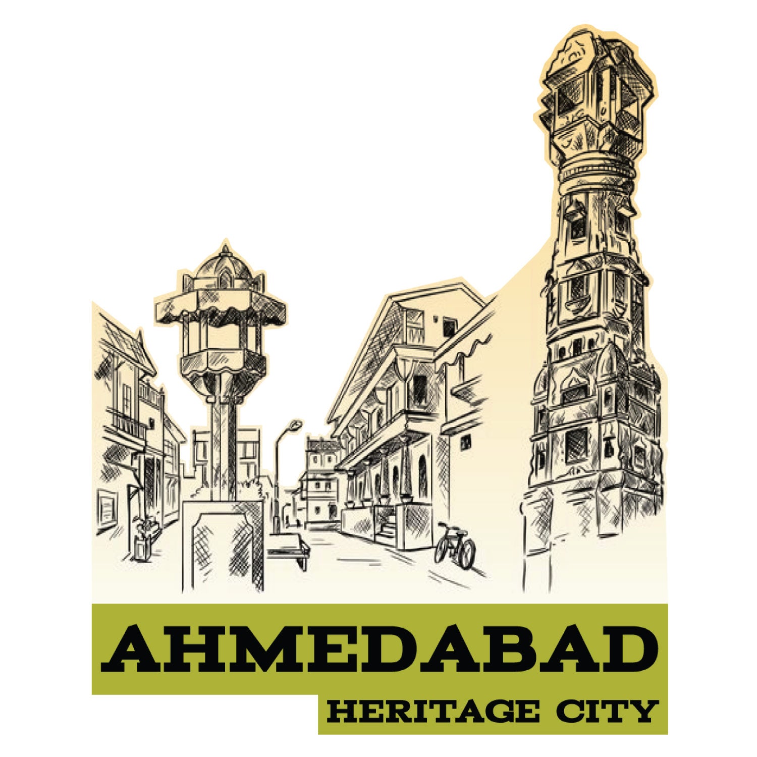Tantra Heritage City Ahmedabad Graphic Cotton Unisex T-Shirt Everyday Casual Wear Original Since 1997