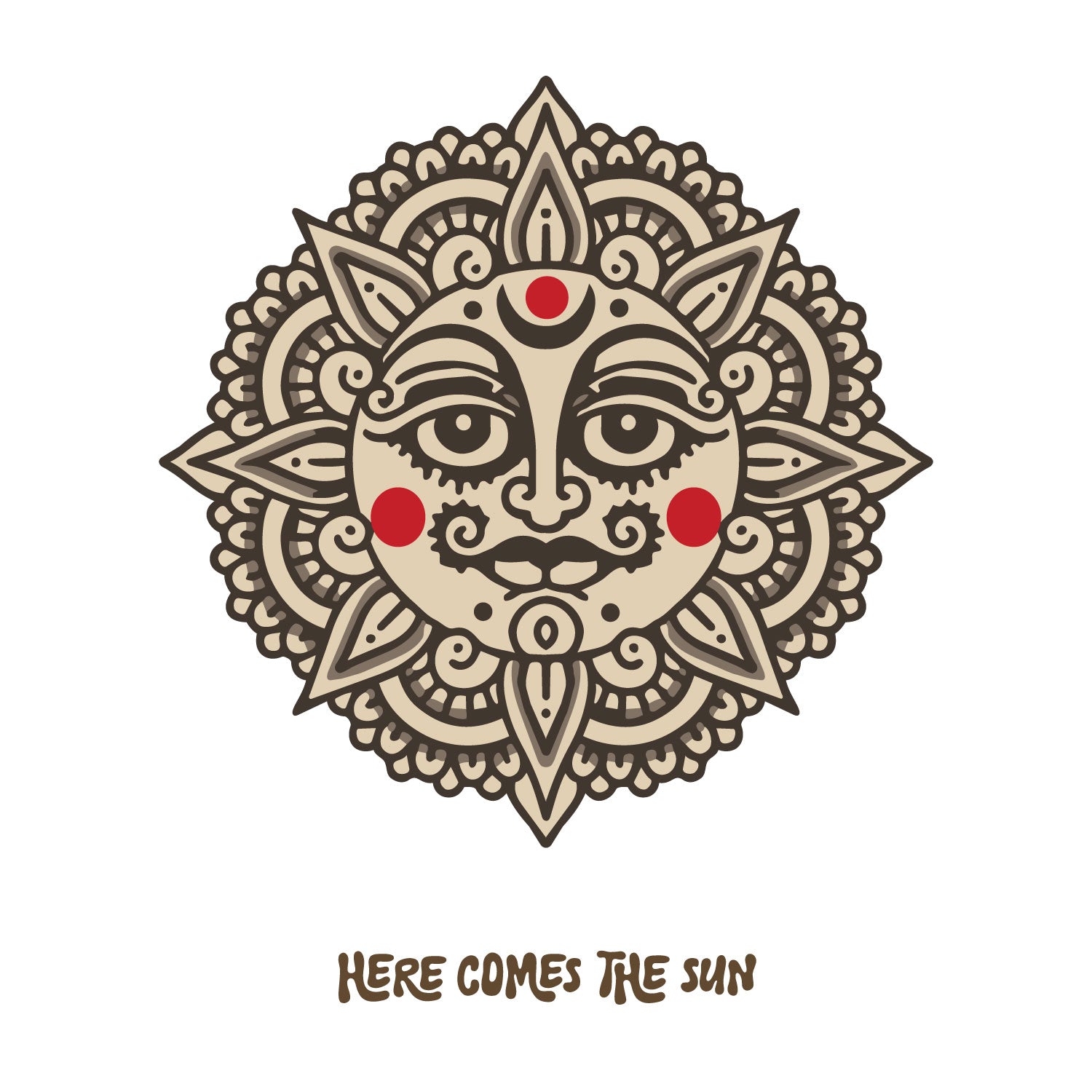 Here Comes The Sun Men's Cotton T-Shirt Regular Fit Casual Wear Original Since 1997 Shipping Globally