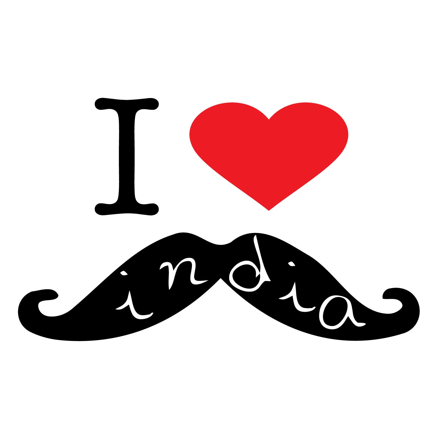 I Love Moustaches Men's Graphic Print Cotton T-Shirt Everyday Comfort Wear Original Since 1997 Shipping Globally