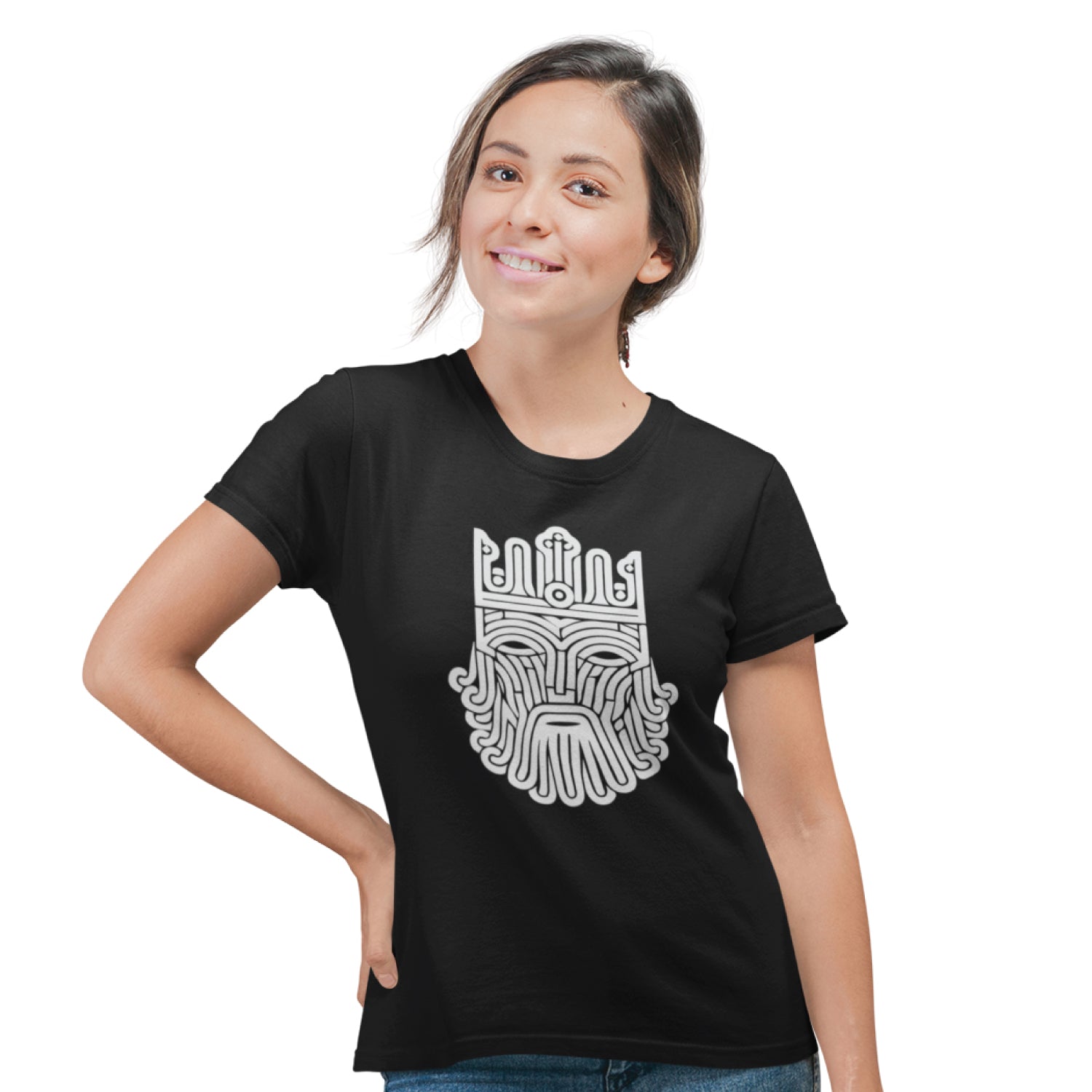 Greek God Front & Back Graphic Polycotton Single Jersey Unisex T-Shirt Regular Fit Everyday Casual Wear