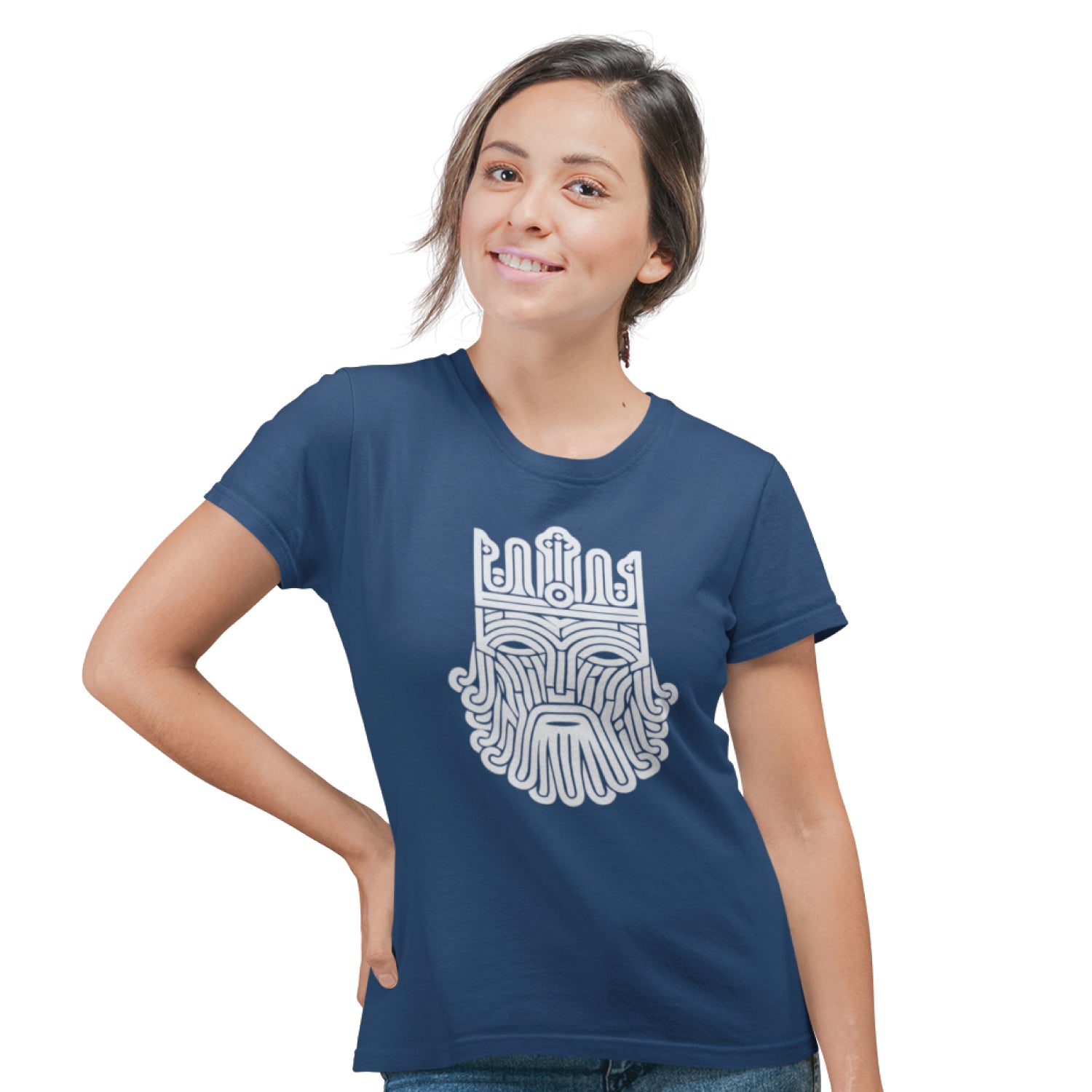 Greek God Front & Back Graphic Polycotton Single Jersey Unisex T-Shirt Regular Fit Everyday Casual Wear