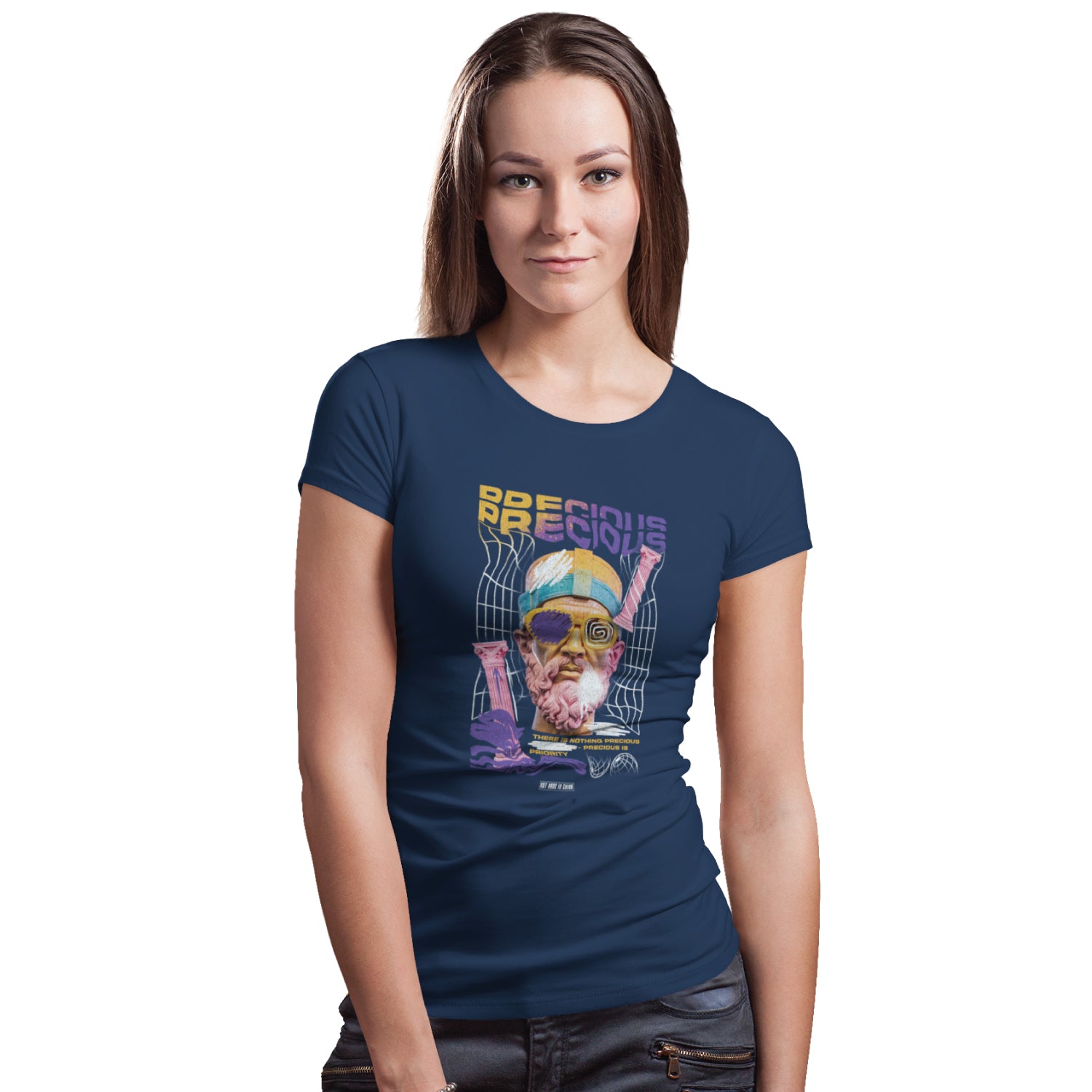 Precious Front & Back Graphic Polycotton Single Jersey Unisex T-Shirt Regular Fit Everyday Casual Wear