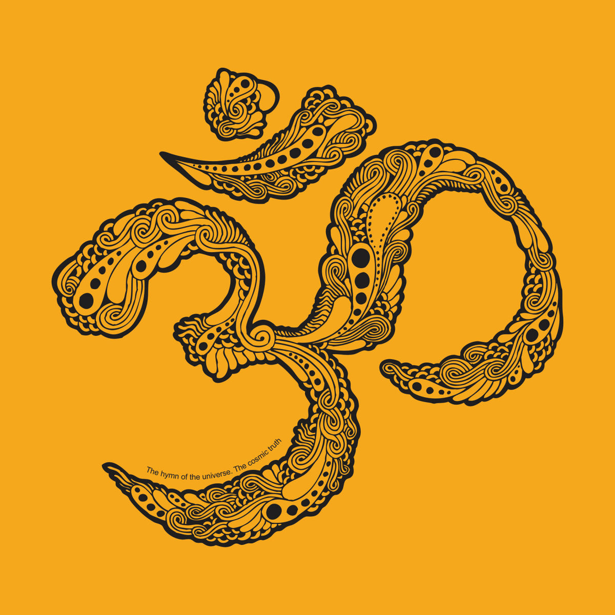 Tantra OM Doodle Graphic Printed Cotton T-Shirt | Spiritual Mandala Art | Casual Wear | Original Since 1997