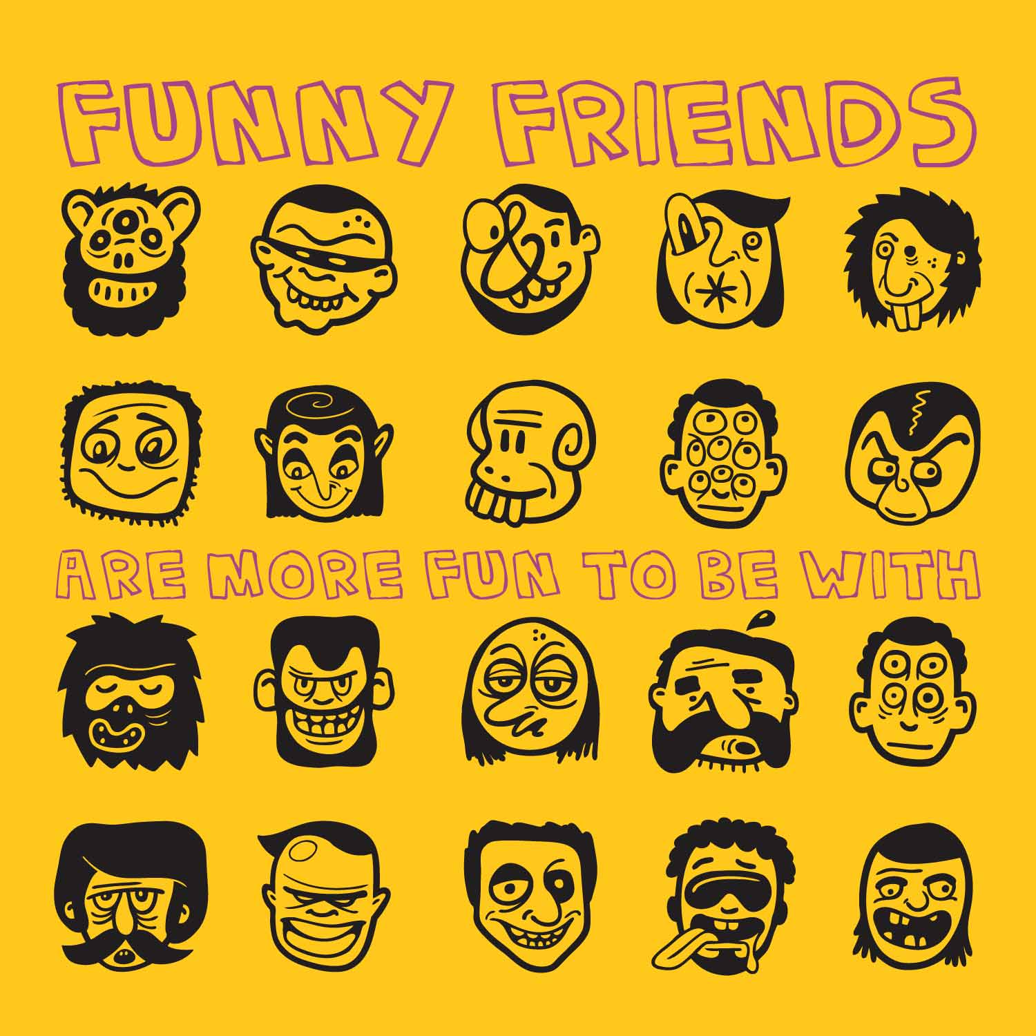 Funny Friends – Tantra Original Since 1997 – Unisex Cotton Tee Everyday Wear – Shipping Globally