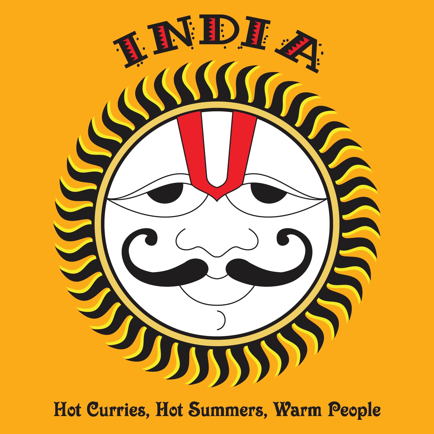 India Sun 100% Cotton Men's T-Shirt Everyday Casual Wear - Shipping Globally