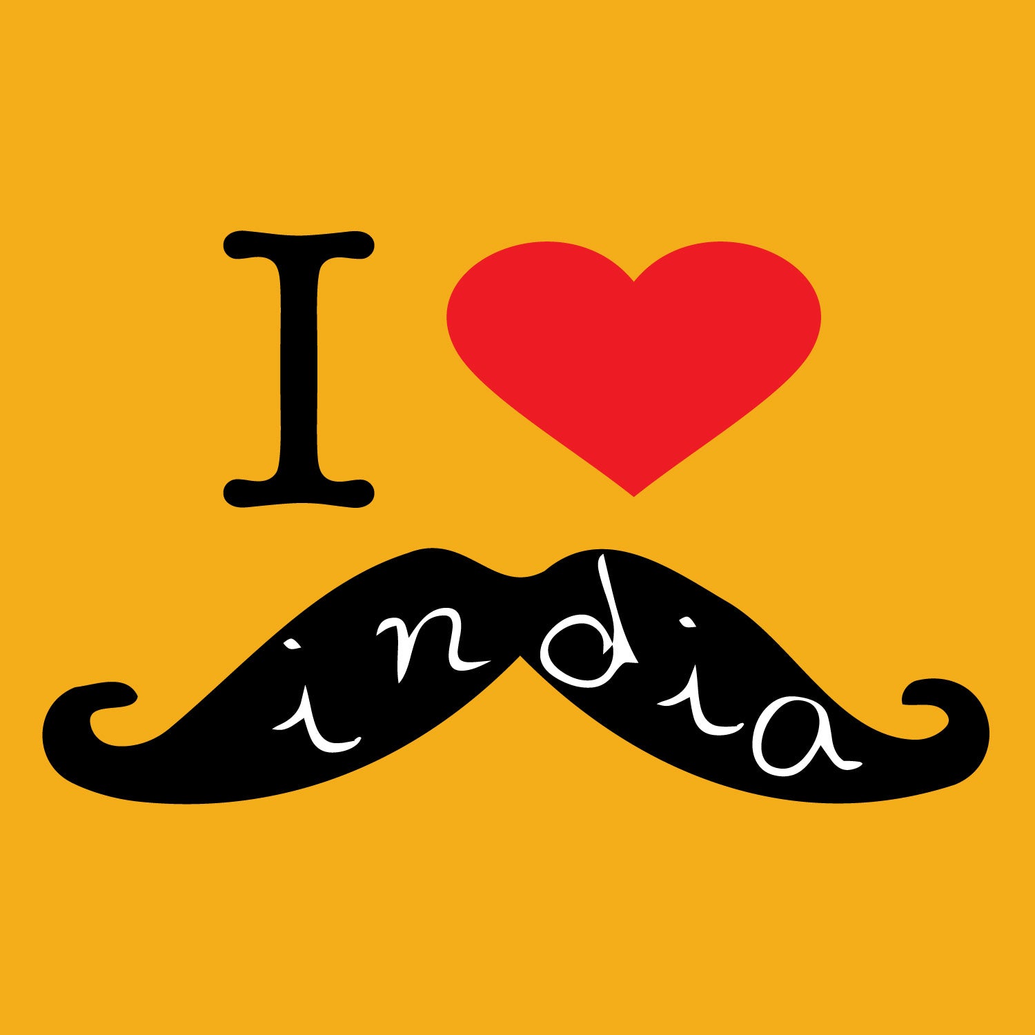 I Love Moustaches Men's Graphic Print Cotton T-Shirt Everyday Comfort Wear Original Since 1997 Shipping Globally