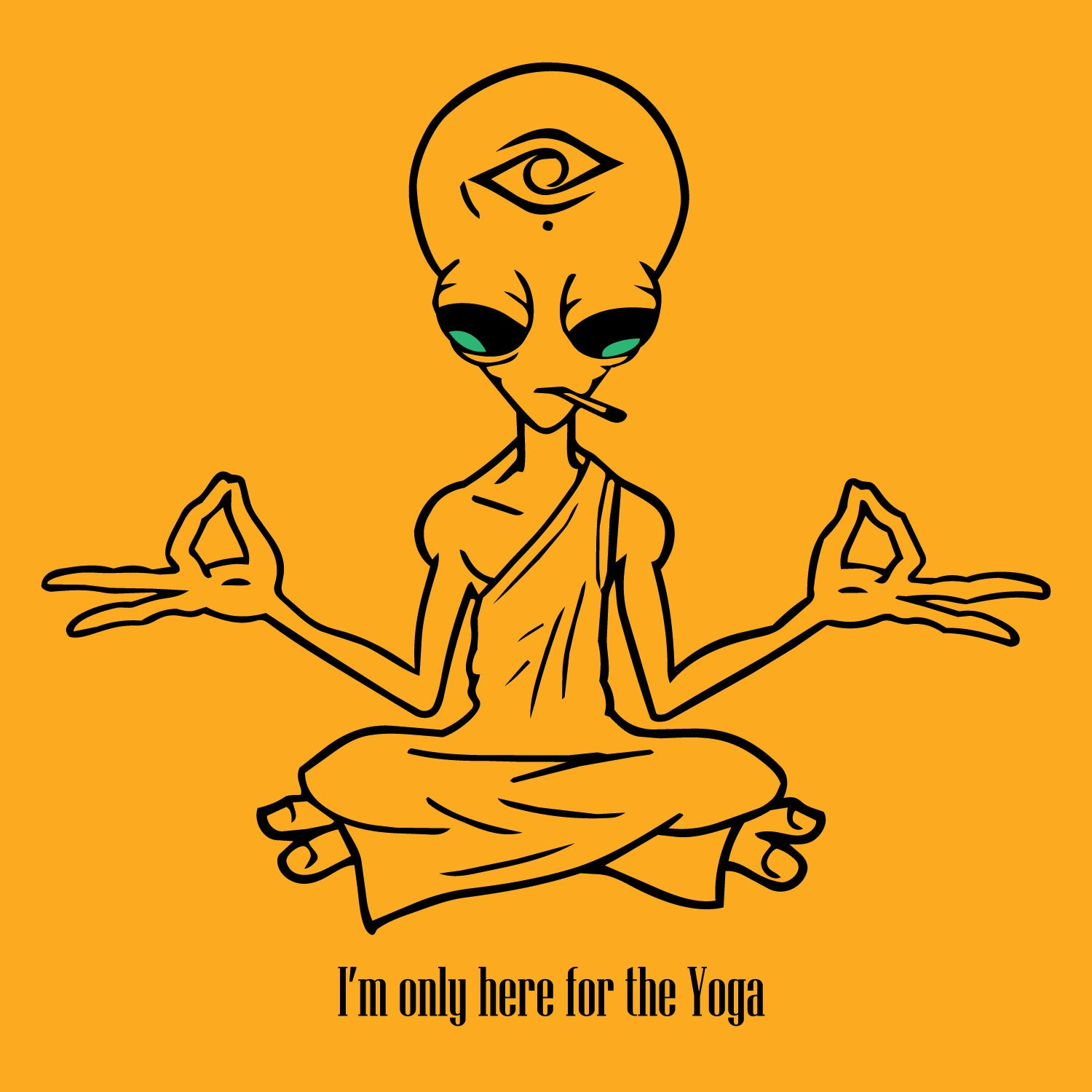 Alien Yoga Men's Cotton T-Shirt Regular Fit Casual Wear Original Since 1997 Shipping Globally