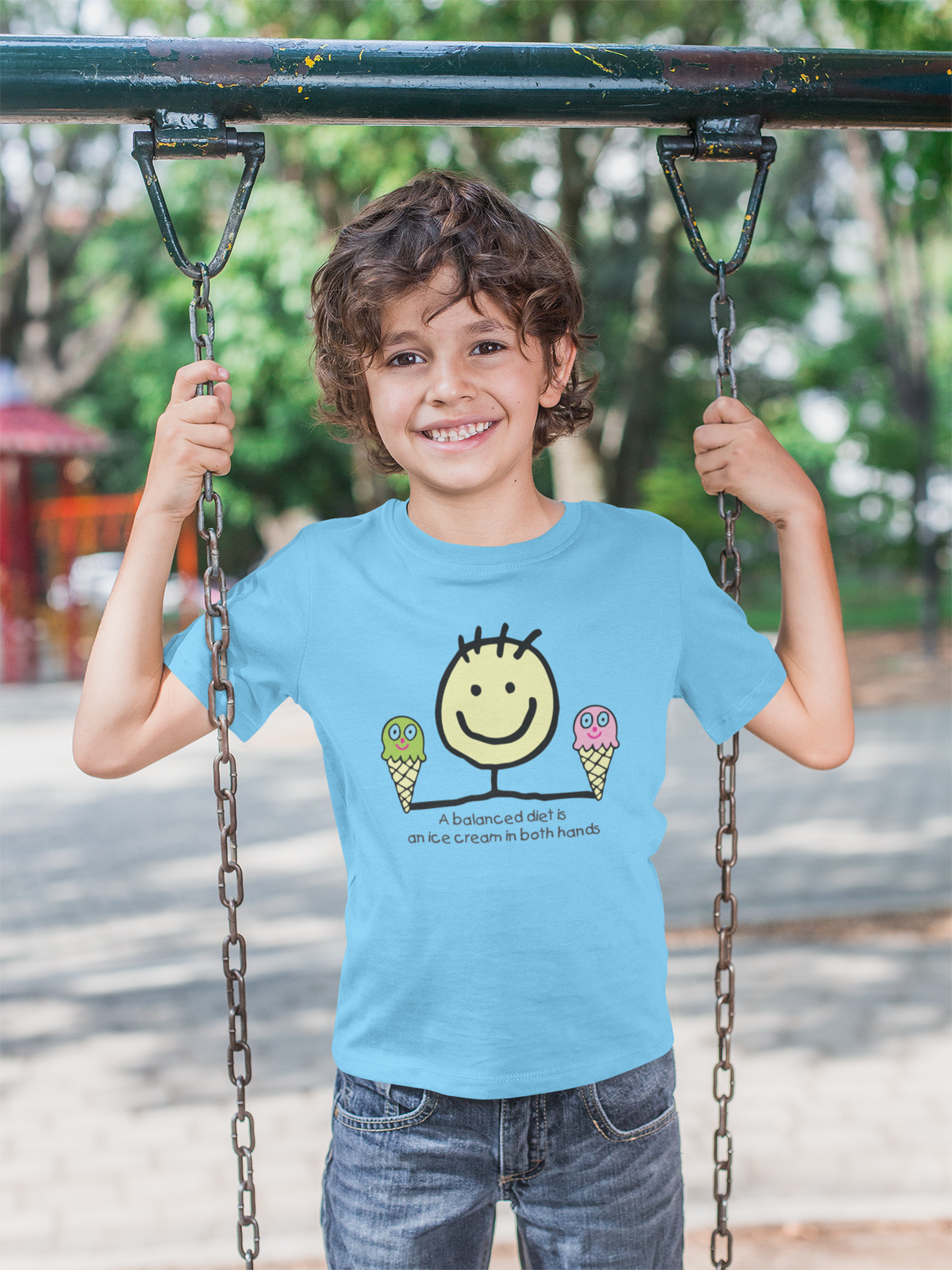 Balanced Diet Ice Cream Graphic Kids T-Shirt | Tantra T-Shirts