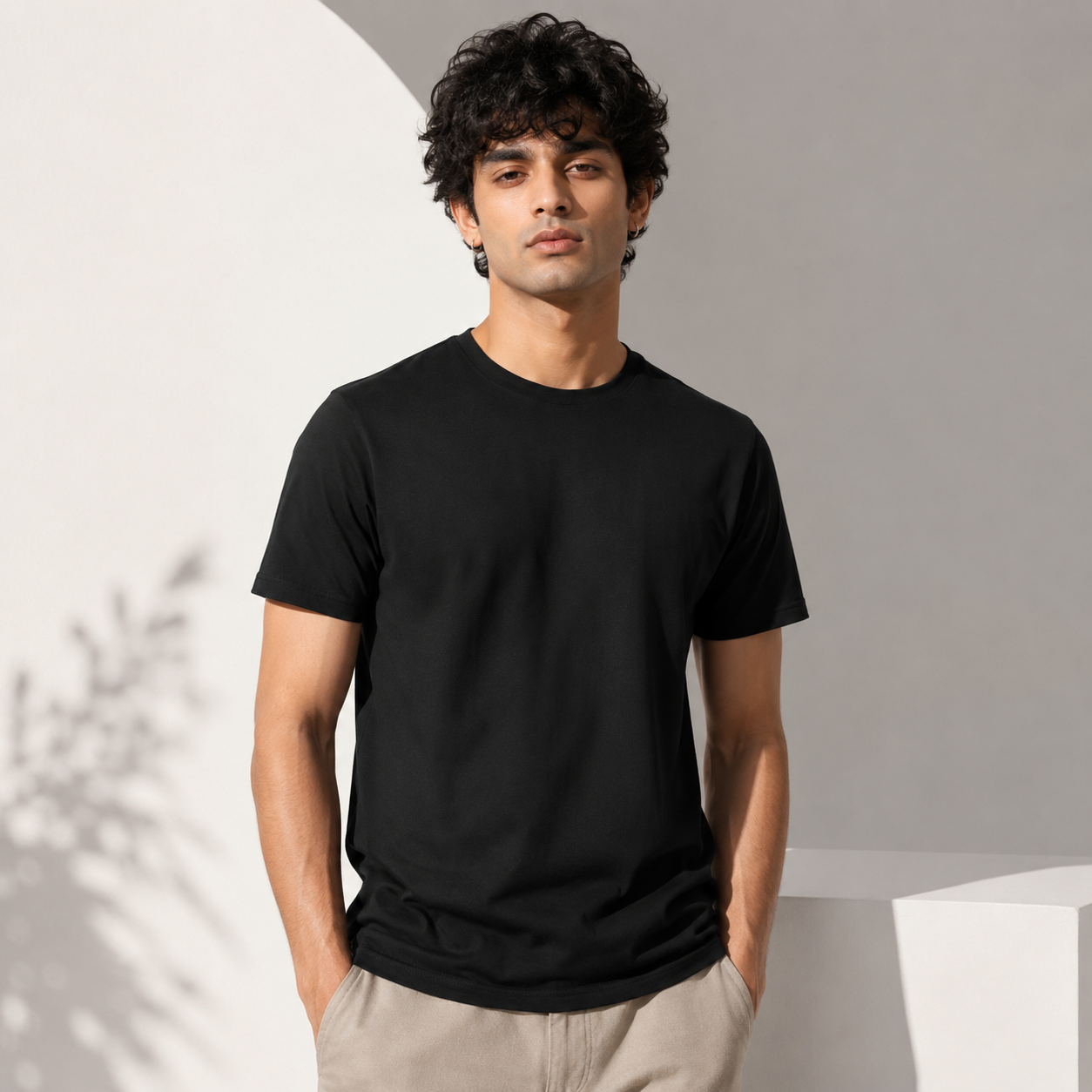 3 Pack Plain Men's Polycotton Single Jersey T-Shirt Regular Fit Everyday Casual Wear