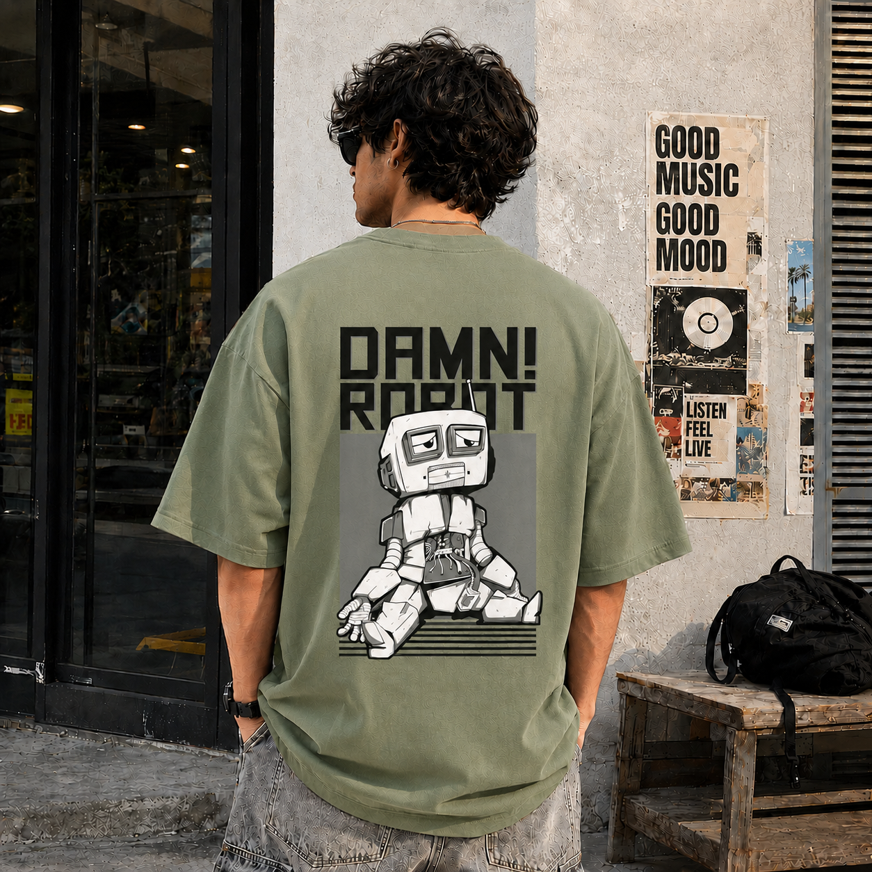 Damn! Oversize Back Print – Tantra Original Brand Since 1997 – Unisex Cotton Tee Everyday Wear - Shipping Globally!