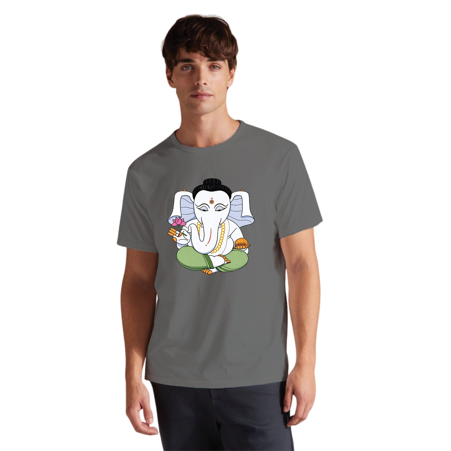Ganesha Modak 100% Cotton Unisex T-Shirt Everyday Casual Wear Original Since 1997 Shipping Globally
