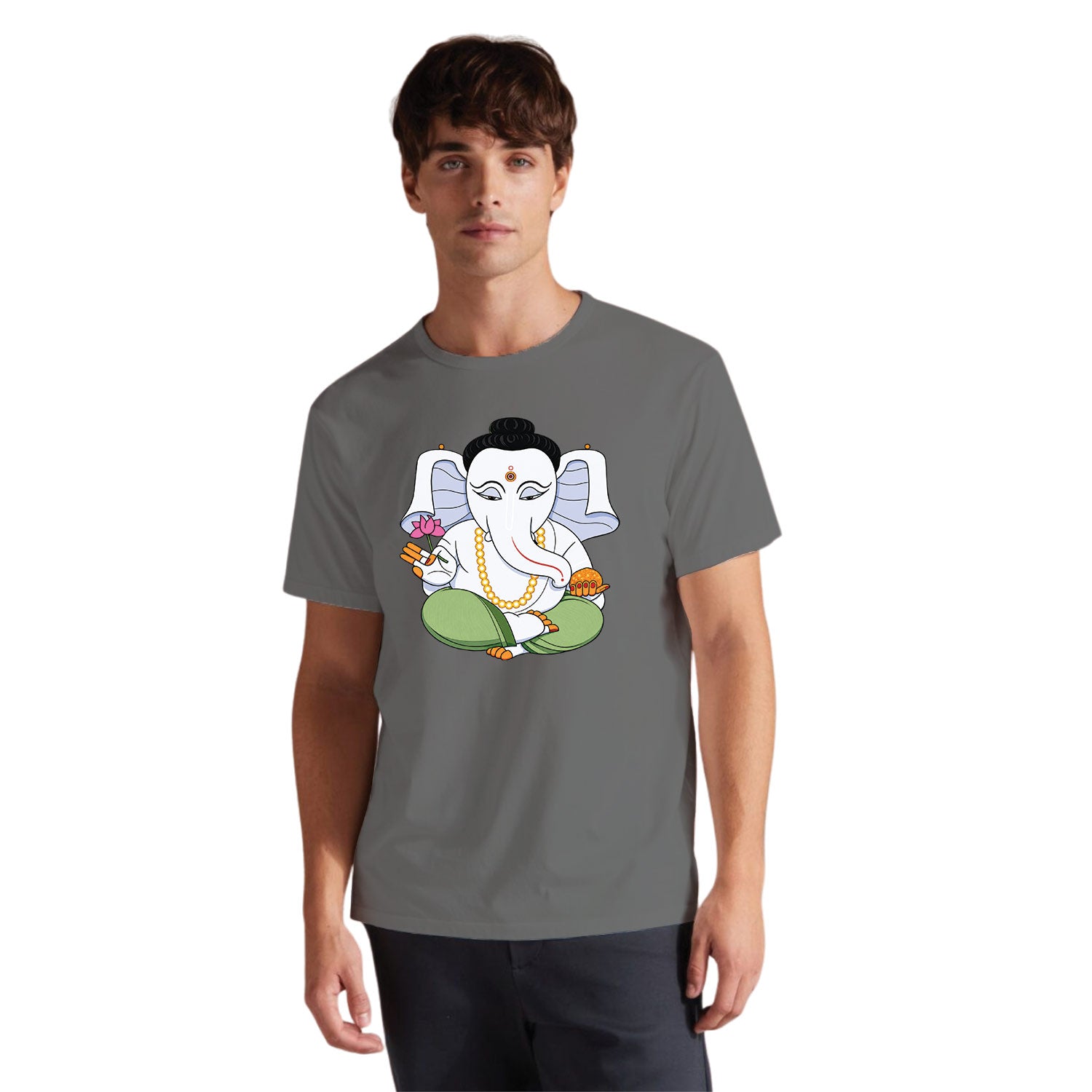 Ganesha Modak 100% Cotton Unisex T-Shirt Everyday Casual Wear Original Since 1997 Shipping Globally