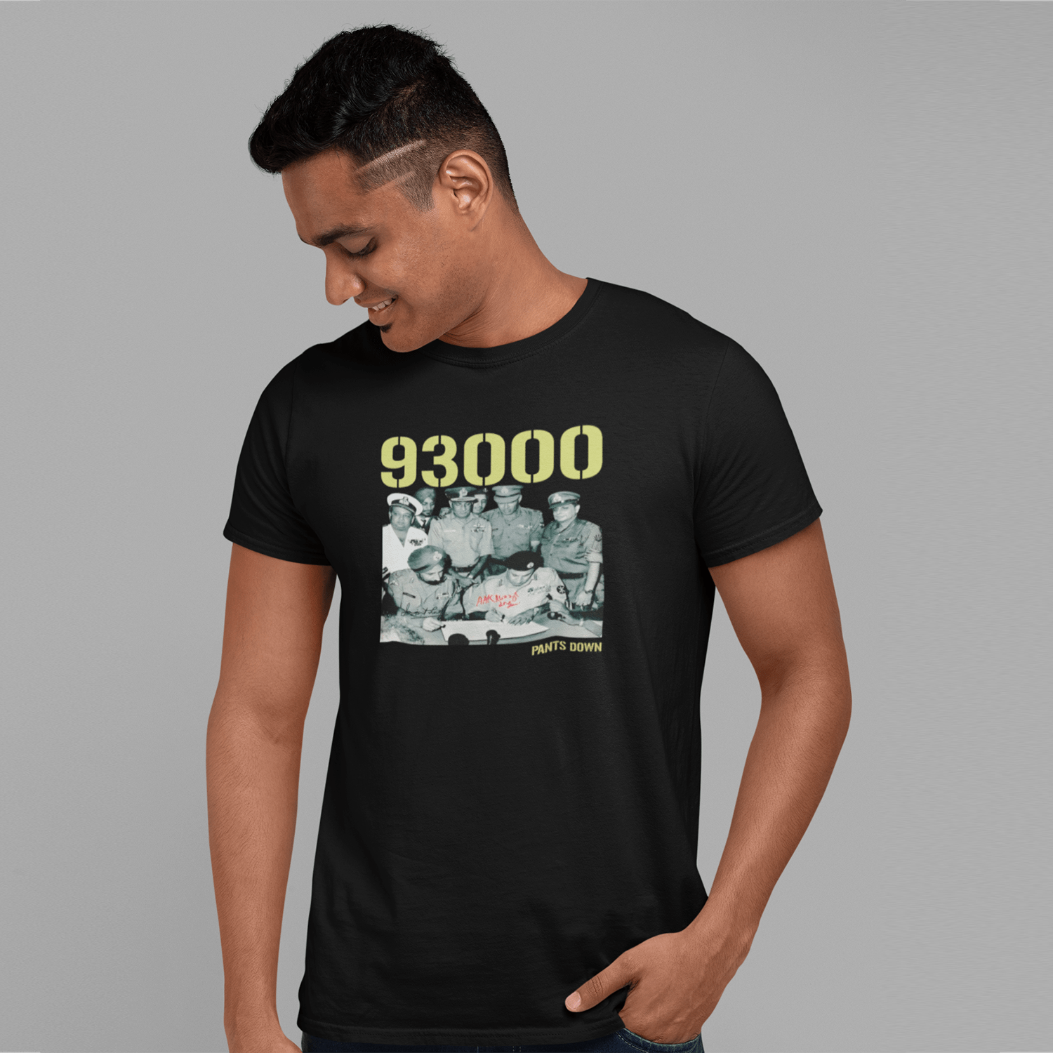 93000 Men's Round Neck Printed T-Shirt