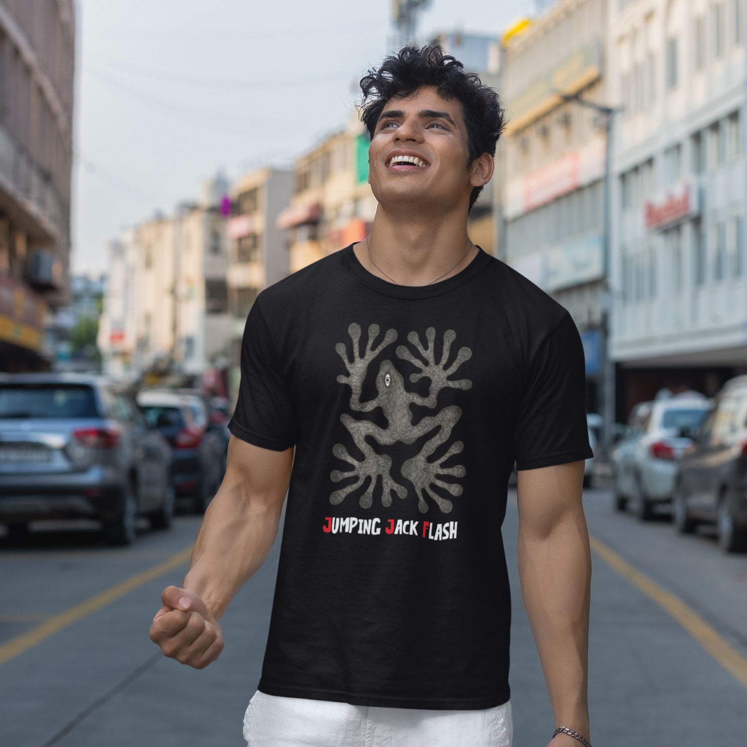 Jumping Jack Flash Men's Cotton T-Shirt Regular Fit Casual Wear Original Since 1997 Shipping Globally