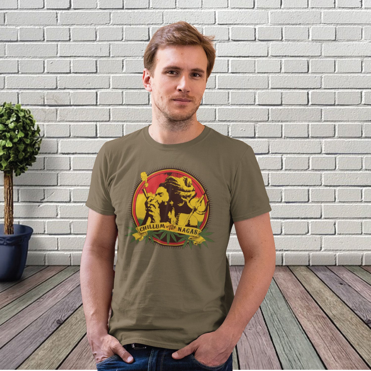 Nagas Men's Graphic Print Cotton T-Shirt Everyday Comfort Wear Original Since 1997 Shipping Globally