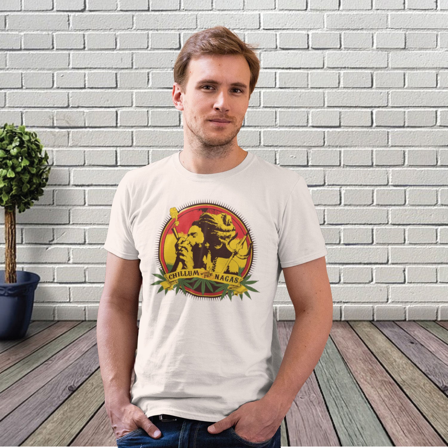 Nagas Men's Graphic Print Cotton T-Shirt Everyday Comfort Wear Original Since 1997 Shipping Globally
