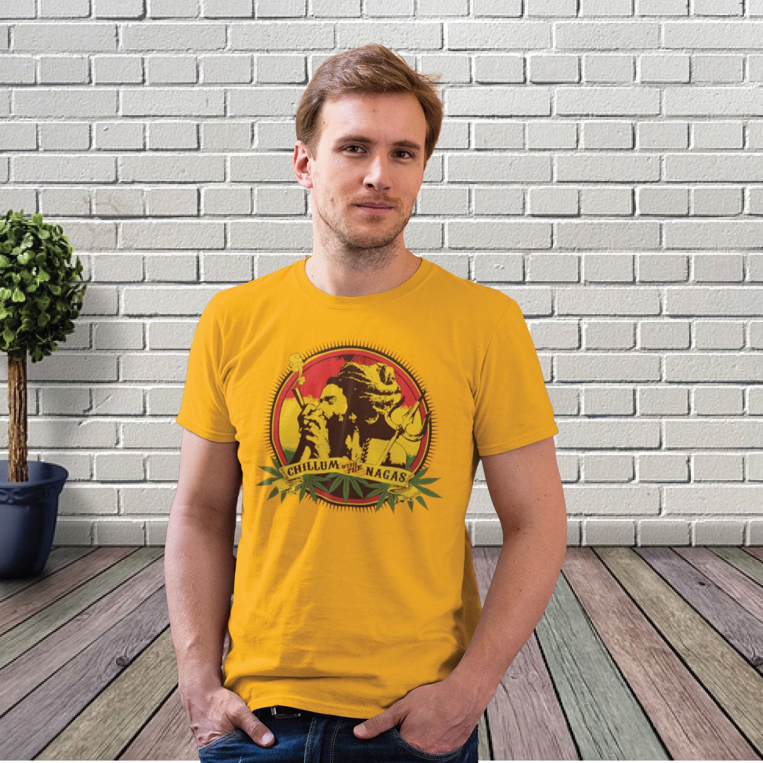 Nagas Men's Graphic Print Cotton T-Shirt Everyday Comfort Wear Original Since 1997 Shipping Globally