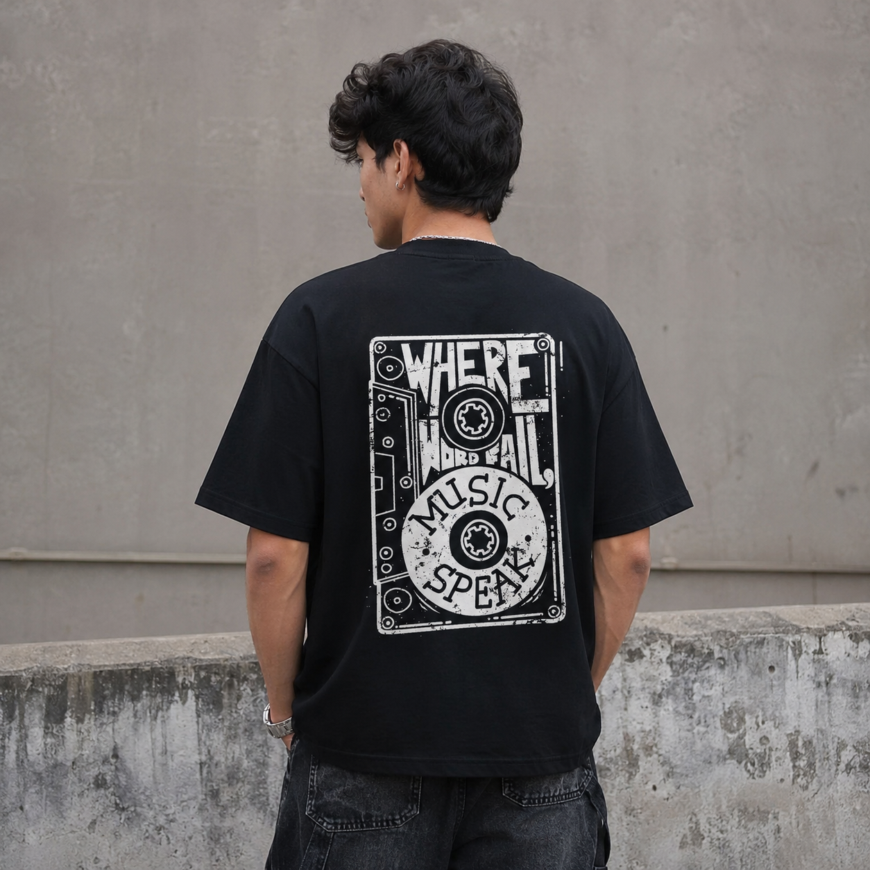 Music Oversize Back Print – Tantra Original Brand Since 1997 – Unisex Cotton Tee Everyday Wear - Shipping Globally!