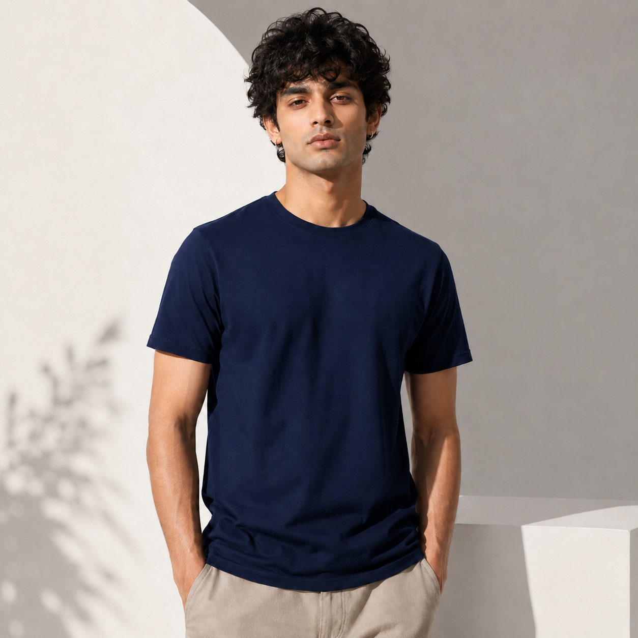3 Pack Plain Men's Polycotton Single Jersey T-Shirt Regular Fit Everyday Casual Wear