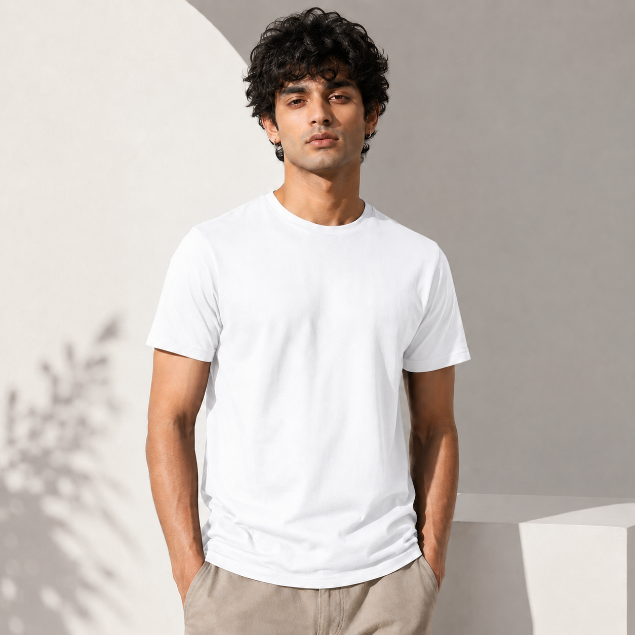 3 Pack Plain Men's Polycotton Single Jersey T-Shirt Regular Fit Everyday Casual Wear