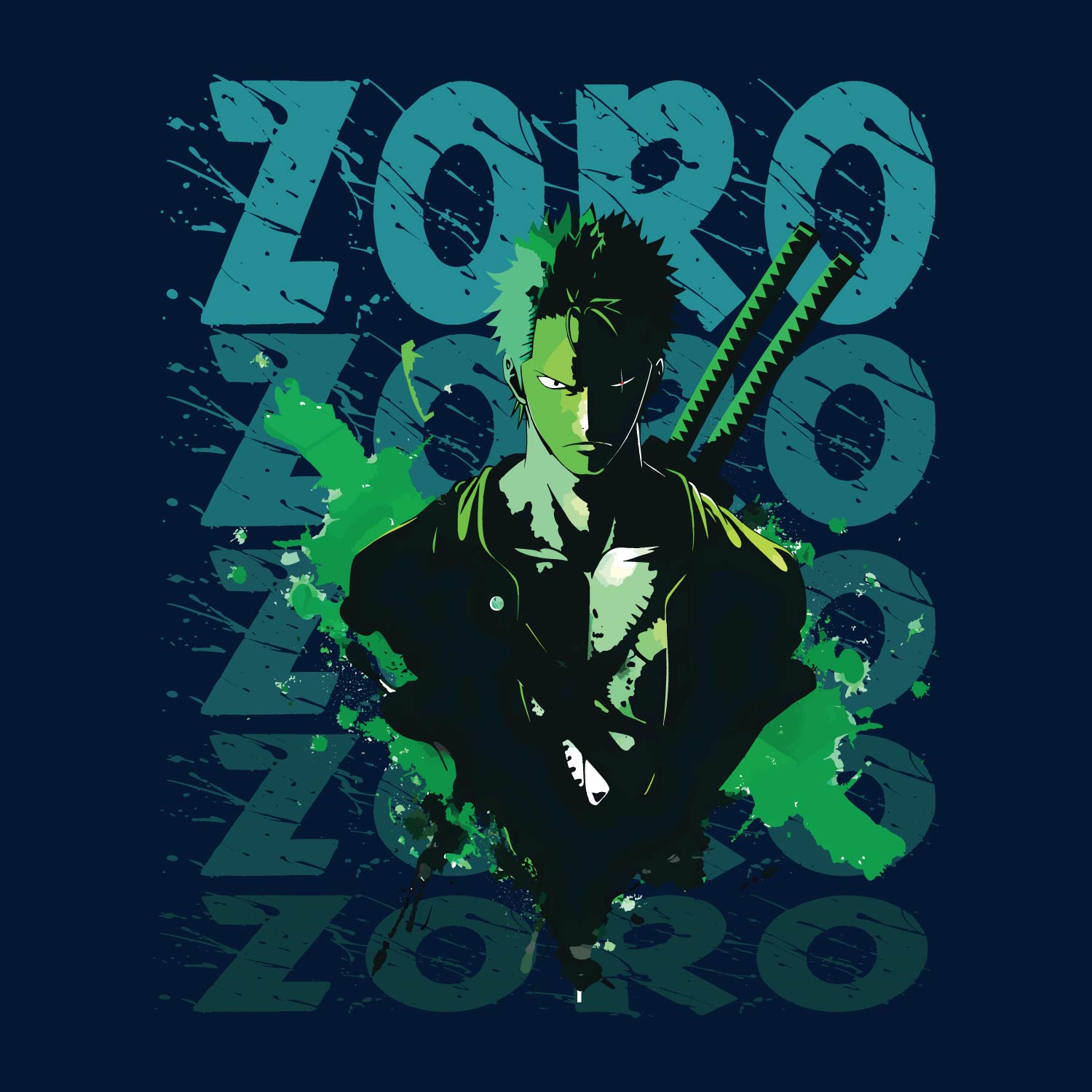 Zoro 2 Warrior Cotton Kids T-Shirt Action Anime Casual Wear Original Since 1997