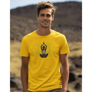 Mens Printed Yoga T-shirts