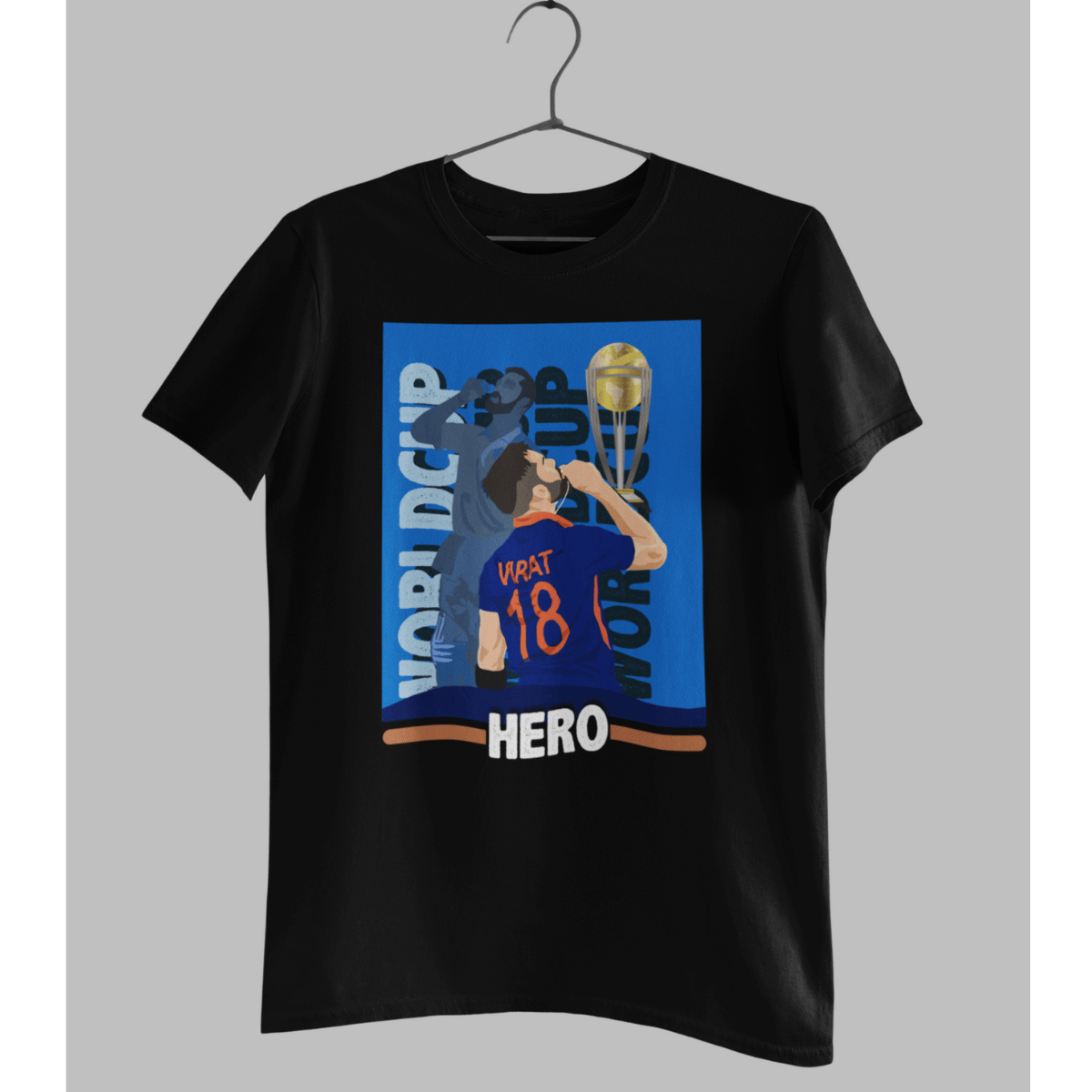 Virat - world cup hero printed t-shirt