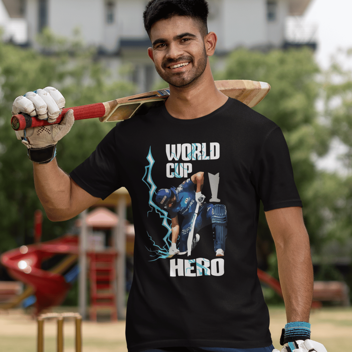 Rohit - world cup hero printed t-shirt